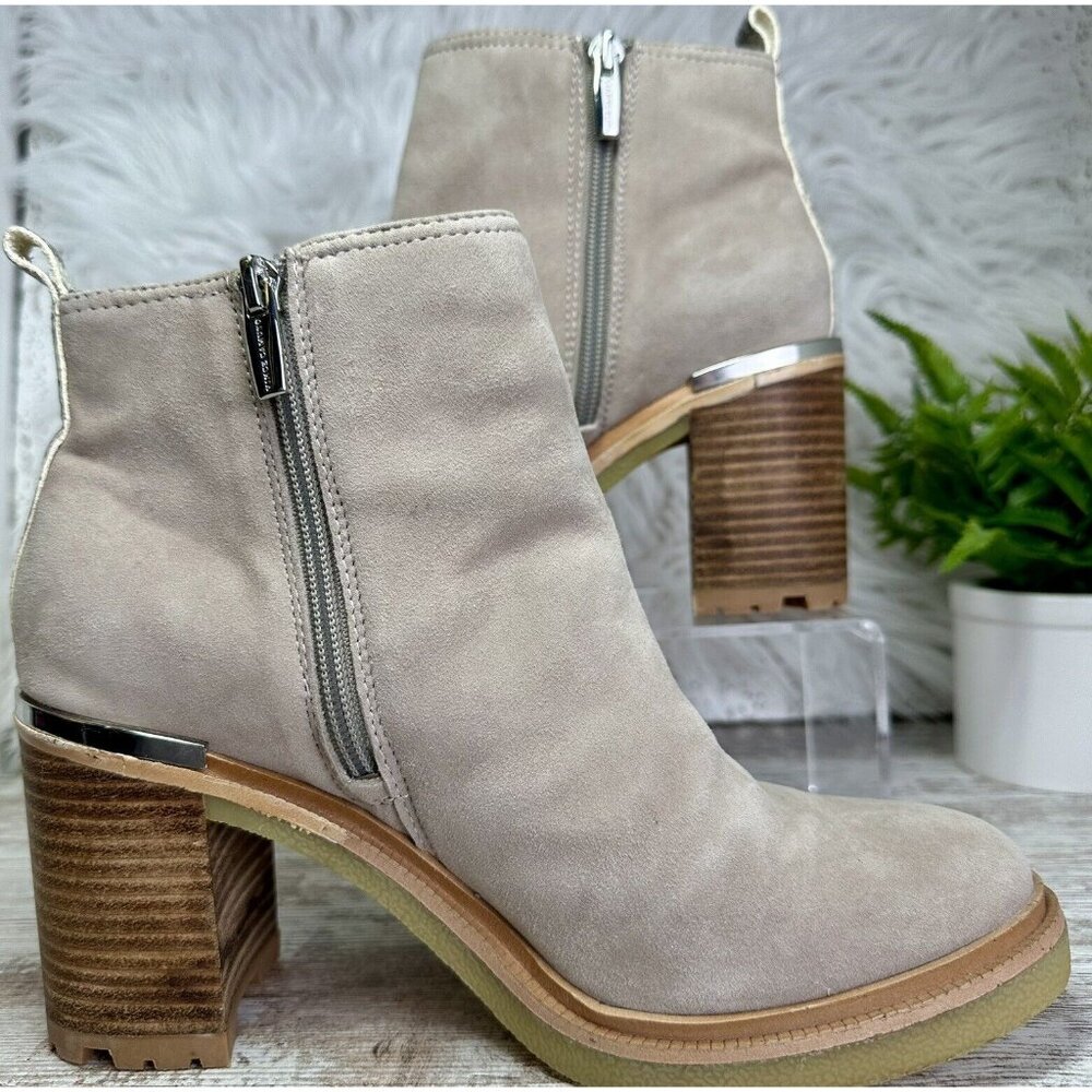 VINCE CAMUTO Gorgan Boots Women’s Size 8 Grey Suede Kelivena Ankle MSRP $149 - Picture 11 of 13